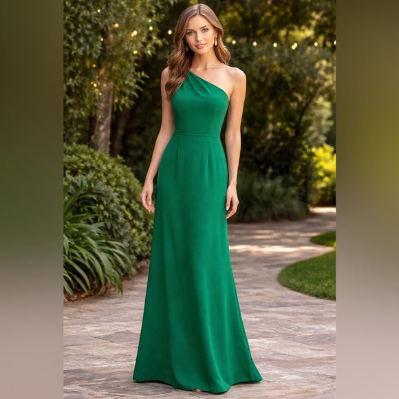Mac Duggal | Dresses | Mac Duggal Size 8 Kelly Green One Shoulder ...